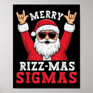 Poster Joyeux Rizzmas Sigmas Fantastique Chemise De Noël