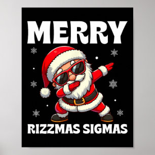 Poster Joyeux Rizzmas Sigmas Skibidi Rizzmas Noël Riz