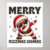 Poster Joyeux Rizzmas Sigmas Skibidi Rizzmas Noël Riz (Devant)
