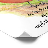 Poster Joyeux Robin Américain Aquarelle Bible Écriture (Coin)