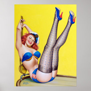 Poster Joyeux Sailor Pin Up