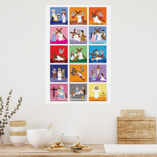 Poster Joyeux Saints Chemin de Croix (Cuisine)