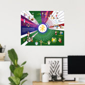 Poster Joyeux Saints liturgiques Calendrier 2026 Année A (Bureau à domicile)