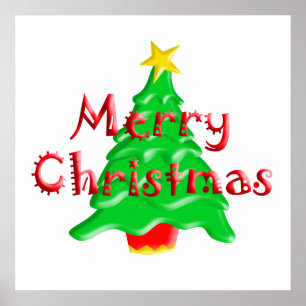 Poster Joyeux sapin de Noël