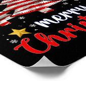 Poster Joyeux sapin de Noël Drapeau américain Drôle amusa (Coin)