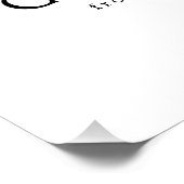 Poster Joyeux sapin de Noël noir & blanc moderne (Coin)