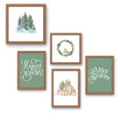 Poster Joyeux script de Noël vert