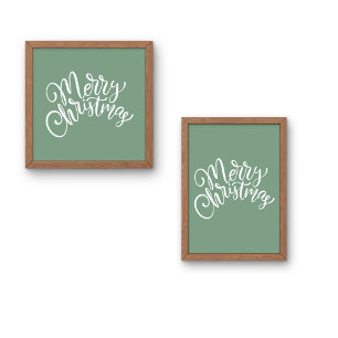 Poster Joyeux script de Noël vert
