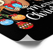 Poster Joyeux Slothmas joli Noël Sloth Santa Hat Noël (Coin)