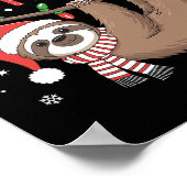 Poster Joyeux Slothmas Santa Hat Pyjamas Filles d'Amoureu (Coin)