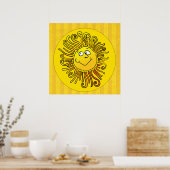 Poster Joyeux Soleil Jaune souriant (Cuisine)