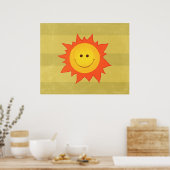 Poster Joyeux soleil souriant (Cuisine)