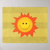 Poster Joyeux soleil souriant (Devant)