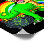 Poster Joyeux St Pat Trex Jour Jour de la Saint Patrick m (Coin)