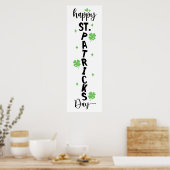 Poster Joyeux St. Patrick Vertical Panneau Fleur de Trèfl (Cuisine)