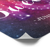 Poster Joyeux Sweet 16 Anniversaire Bienvenue Star Conste (Coin)