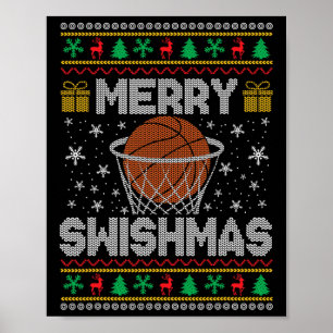 Poster Joyeux Swishmas Bysketll Vilain Sweat de Noël