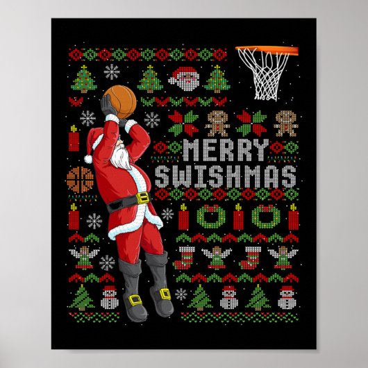 Poster Joyeux Swishmas Vilain Noël Sketnote Noël (Devant)
