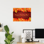 Poster Joyeux Thanksgiving, décoratif, (Bureau à domicile)