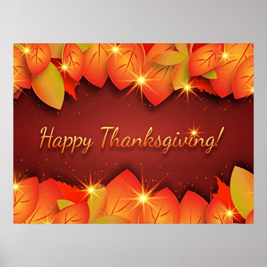 Poster Joyeux Thanksgiving, décoratif, (Devant)