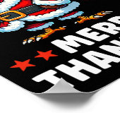 Poster Joyeux Thanksmas Thanksgiving Turquie Noël Drôle (Coin)