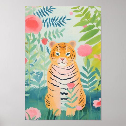 Poster Joyeux tigre (Devant)