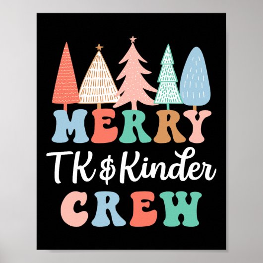 Poster Joyeux Tk et Kinder Crew Professeur de maternelle (Devant)