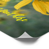 Poster Joyeux tournesol rustique (Coin)