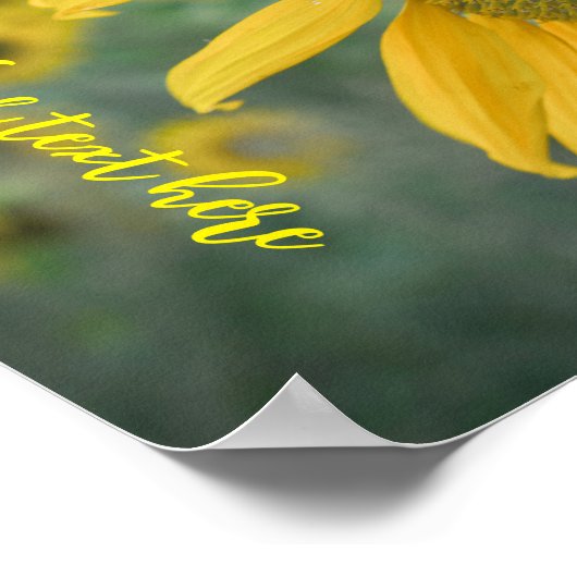 Poster Joyeux tournesol rustique (Coin)