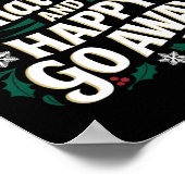 Poster Joyeux Tout Et Heureux Partir Noël Drôle Q (Coin)