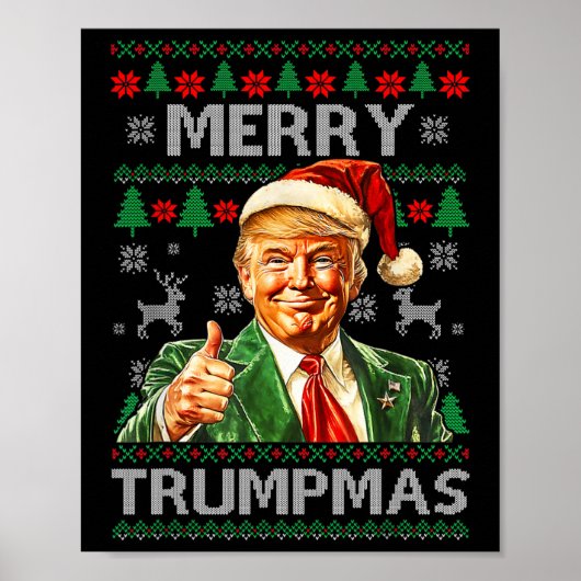 Poster Joyeux Trumpmas - Père Noël Donald Trump (Devant)