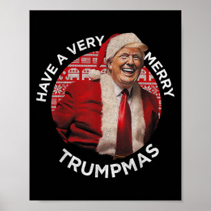 Poster Joyeux Trumpmas Trump Père Noël Xmas