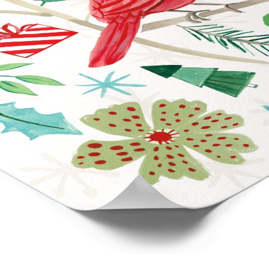 Poster Joyeux vacances - Célébrer (Coin)