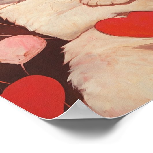 Poster Joyeux Valentines Chat (Coin)