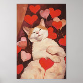 Poster Joyeux Valentines Chat (Devant)
