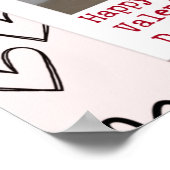 Poster Joyeux Valentines Jour Moderne Design Romantique P (Coin)