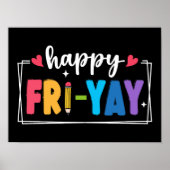 Poster Joyeux Vendredi Vendredi De Week-End Professeur Ét (Devant)