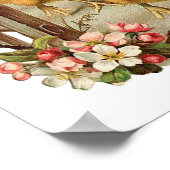 Poster Joyeux Vintage de poules de Pâques (Coin)