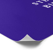 Poster Joyeux Violet 80 Ans Anniversaire de Naissance Bie (Coin)