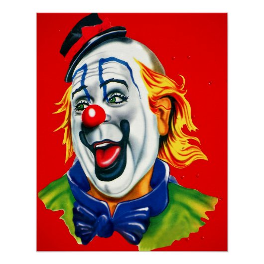 Poster Joyeux visage de clown (Devant)