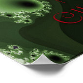 Poster Joyeux voeux de Noël - Arbre fragile et étoile (Coin)