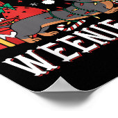 Poster Joyeux Weenie-mas Weenie Noël Dachshund (Coin)