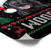 Poster Joyeux Woofmas Sweat Ugly Black Lab Labrador Chri (Coin)