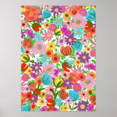 Poster Joyful Garden Bloom (Devant)