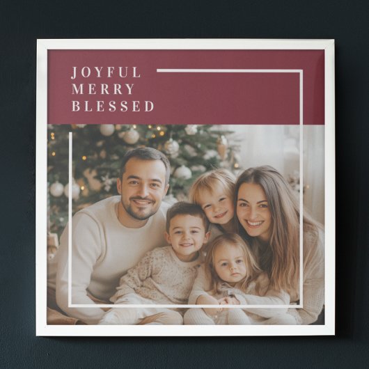 Poster Joyful Merry Blessed Personalized Christmas Family