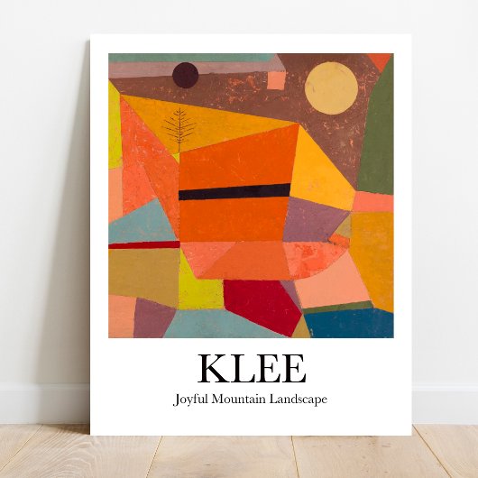 Poster Joyful Mountain Landcape par Paul Klee