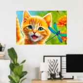 Poster Joyous Kitten (Bureau à domicile)