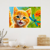 Poster Joyous Kitten (Cuisine)