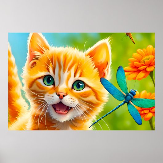 Poster Joyous Kitten (Devant)