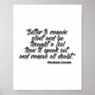 Poster JSR 1. "Mieux vaut rester silencieux et être pensé
